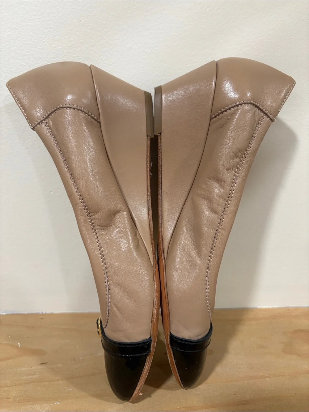 AGL Attilio Giusti Leombruni Beige Leather Wedges Shoes, Size 39